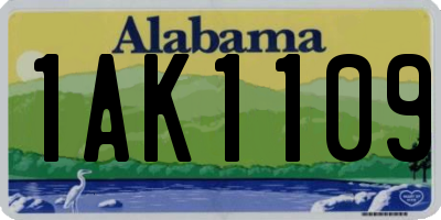 AL license plate 1AK1109