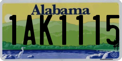 AL license plate 1AK1115