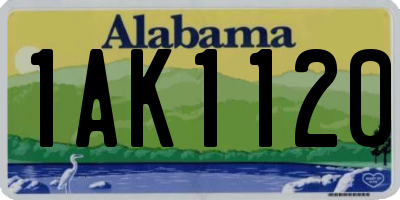 AL license plate 1AK1120