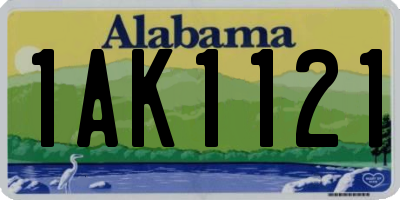 AL license plate 1AK1121