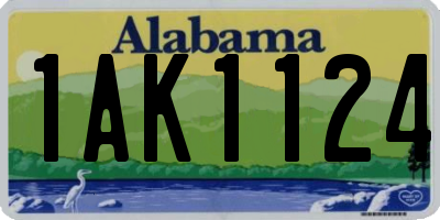 AL license plate 1AK1124