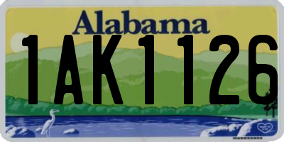 AL license plate 1AK1126