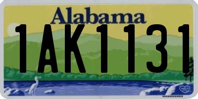 AL license plate 1AK1131