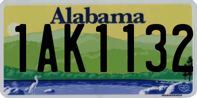 AL license plate 1AK1132