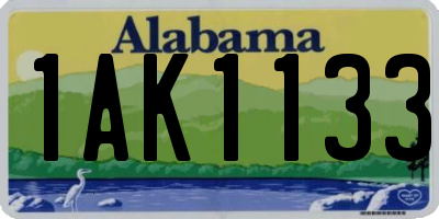 AL license plate 1AK1133