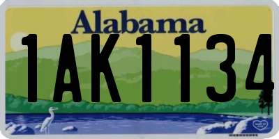 AL license plate 1AK1134