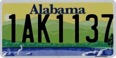 AL license plate 1AK1137