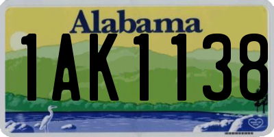 AL license plate 1AK1138