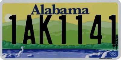 AL license plate 1AK1141