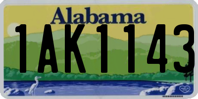 AL license plate 1AK1143
