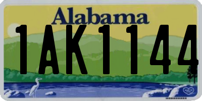 AL license plate 1AK1144