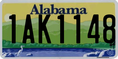 AL license plate 1AK1148