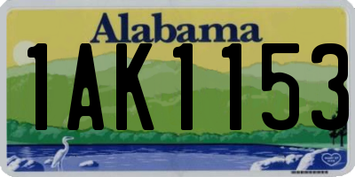 AL license plate 1AK1153