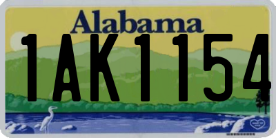 AL license plate 1AK1154