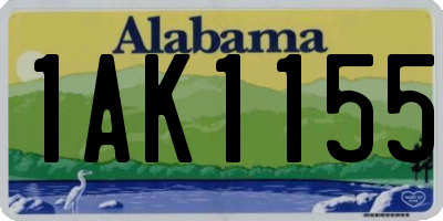 AL license plate 1AK1155