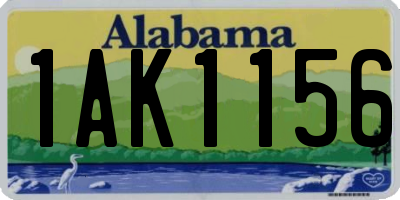 AL license plate 1AK1156