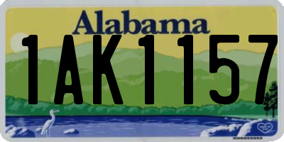 AL license plate 1AK1157