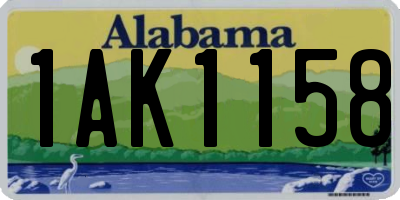 AL license plate 1AK1158