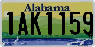 AL license plate 1AK1159