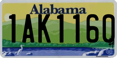 AL license plate 1AK1160