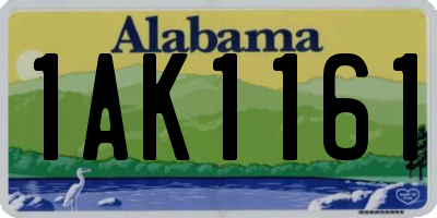 AL license plate 1AK1161