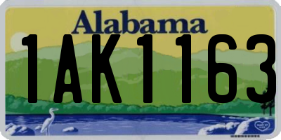 AL license plate 1AK1163