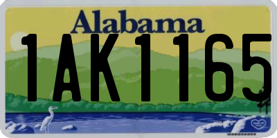 AL license plate 1AK1165