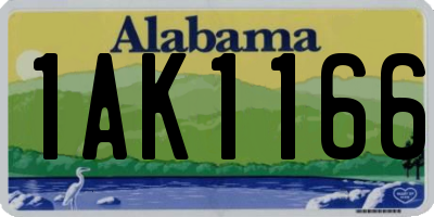 AL license plate 1AK1166