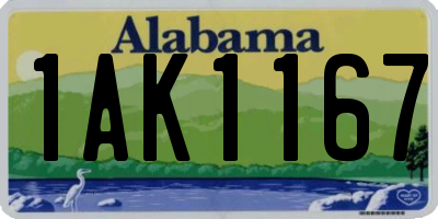 AL license plate 1AK1167