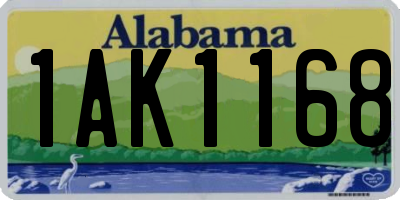 AL license plate 1AK1168