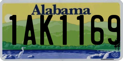 AL license plate 1AK1169