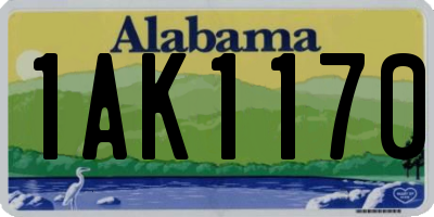 AL license plate 1AK1170