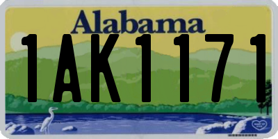 AL license plate 1AK1171