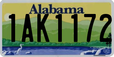 AL license plate 1AK1172