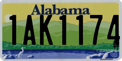 AL license plate 1AK1174