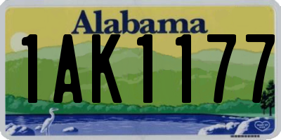 AL license plate 1AK1177