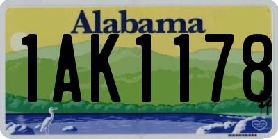 AL license plate 1AK1178