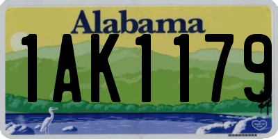 AL license plate 1AK1179