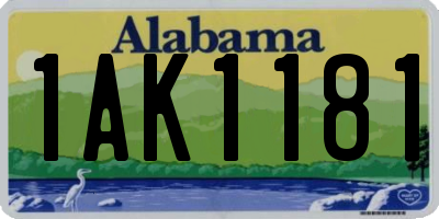 AL license plate 1AK1181