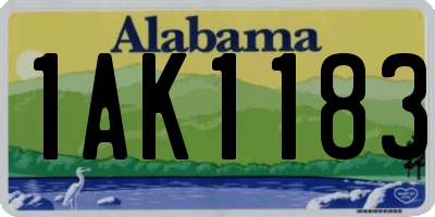 AL license plate 1AK1183