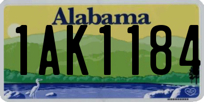 AL license plate 1AK1184