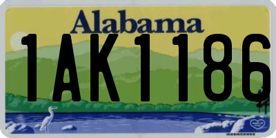 AL license plate 1AK1186