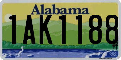 AL license plate 1AK1188