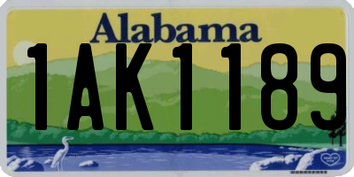 AL license plate 1AK1189