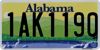 AL license plate 1AK1190