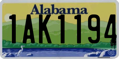 AL license plate 1AK1194