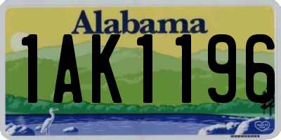 AL license plate 1AK1196