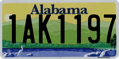 AL license plate 1AK1197