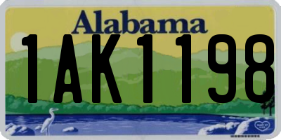 AL license plate 1AK1198