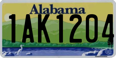 AL license plate 1AK1204